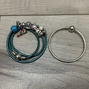 Pandora bracelet and charm bundle